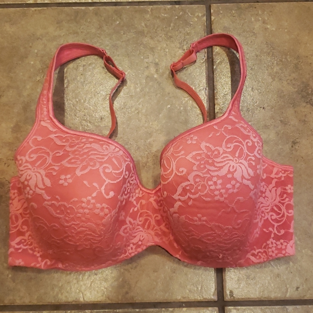 Cacique pink lace underwire bra size 40DD